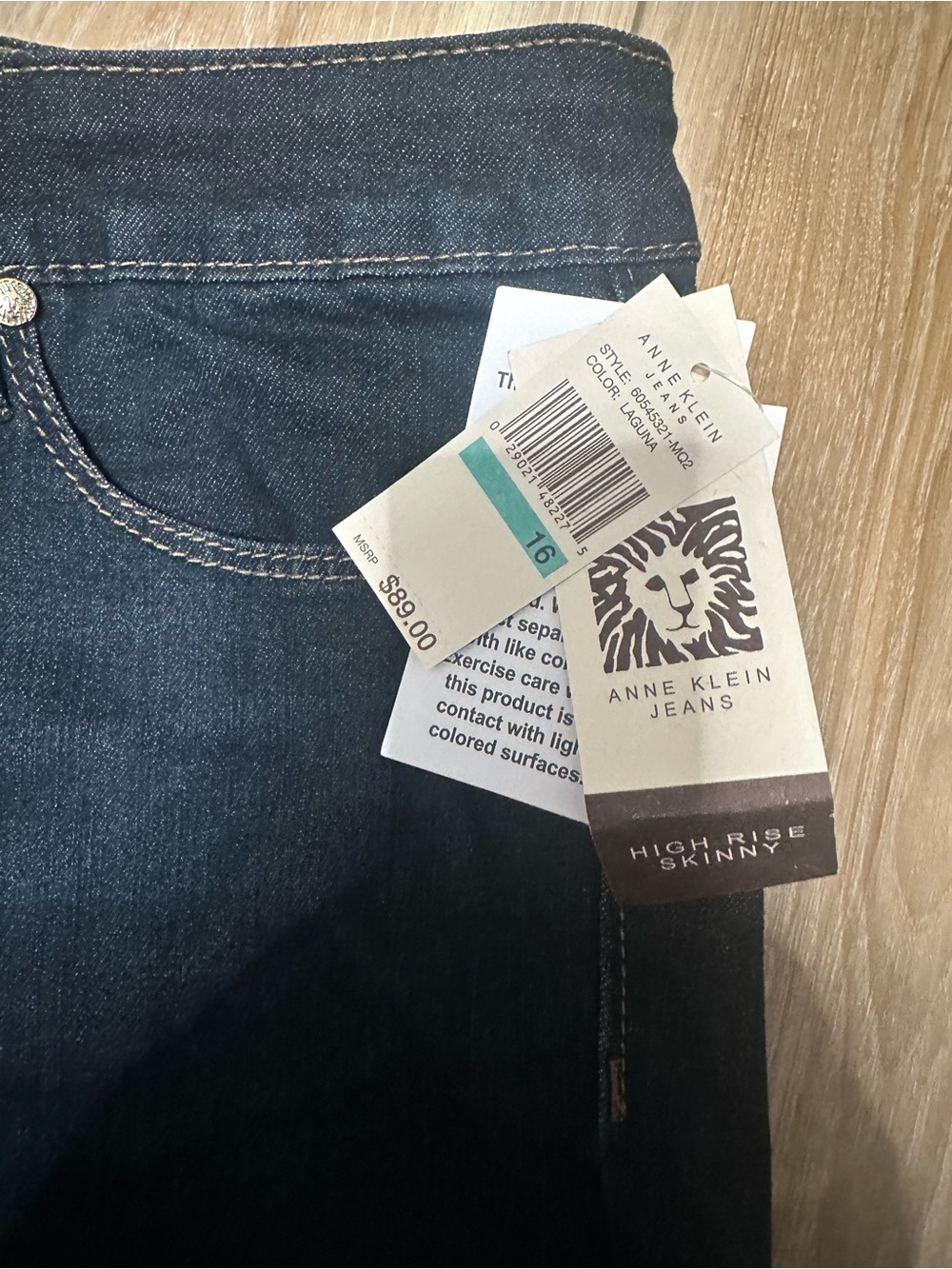 Anne Klein Indigo High-Rise Skinny Jeans